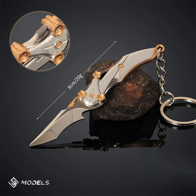 Porte-clés couteau Mini Merciful Delta Force 9cm, jouets en alliage, pendentif de jeu, accessoires à la mode pour hommes, porte-clés tactique, cadeaux