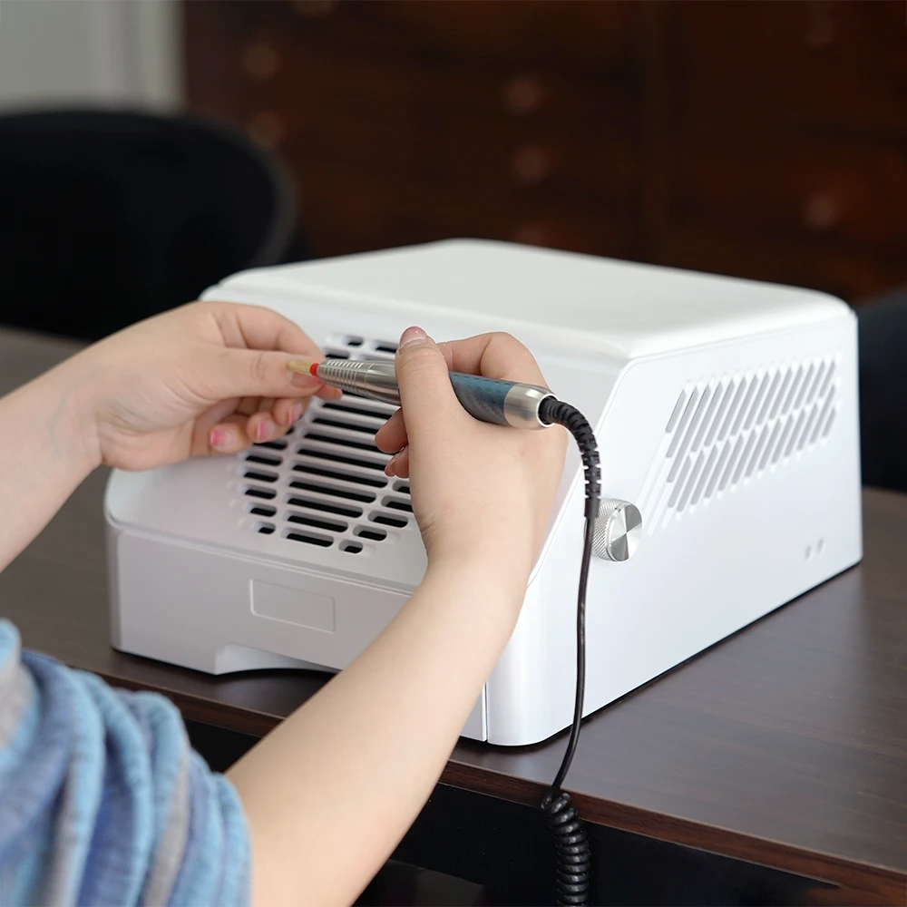 

Специальный в салоне пылесборник для ногтей мощностью 120 Вт, многофункциональный стиль с подлокотником, мощное всасывание пыли для полировки ногтей