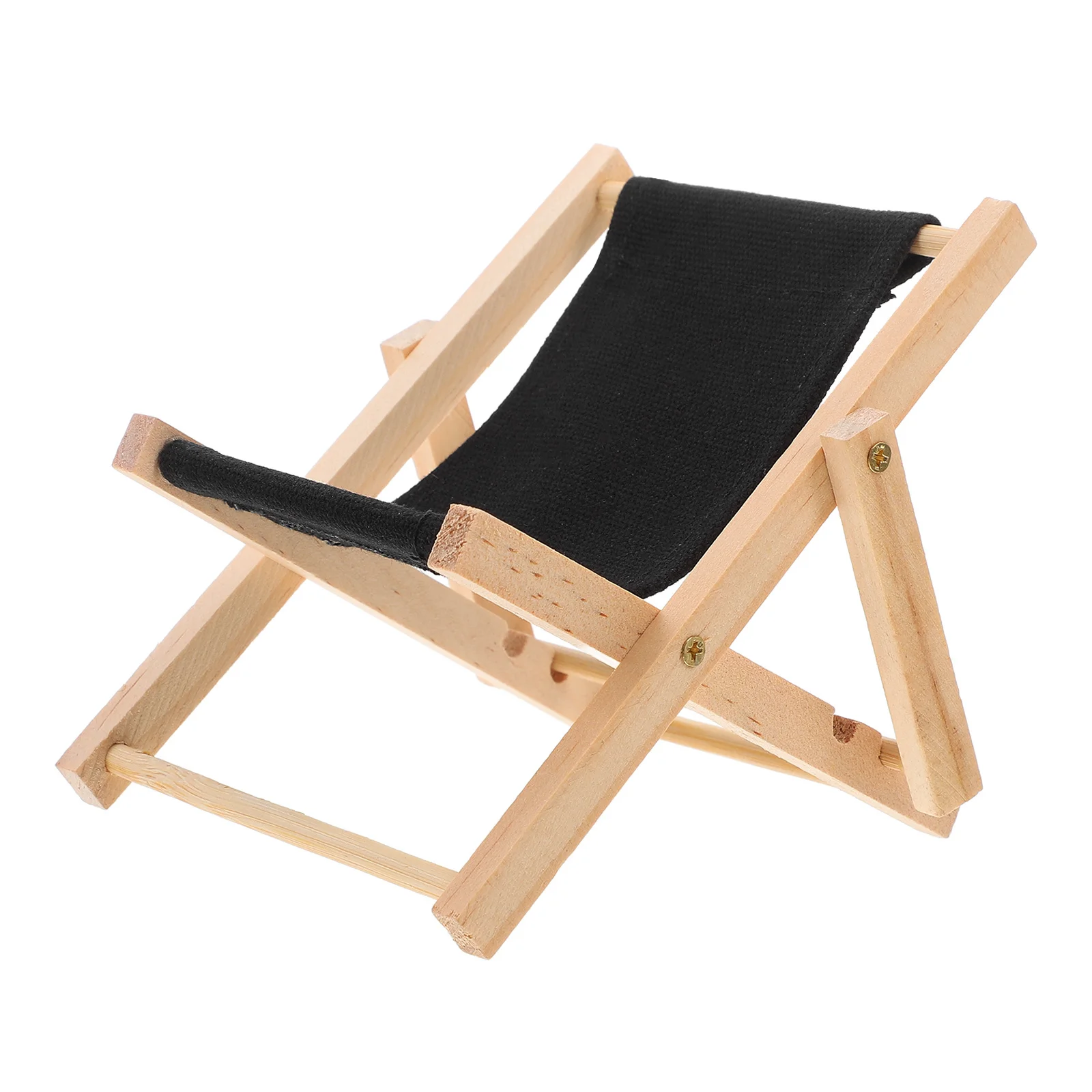 Chaise de plage pliante en bois, Micro paysage, pour Mini ornement, décoration de maison, meubles miniatures, Simulation