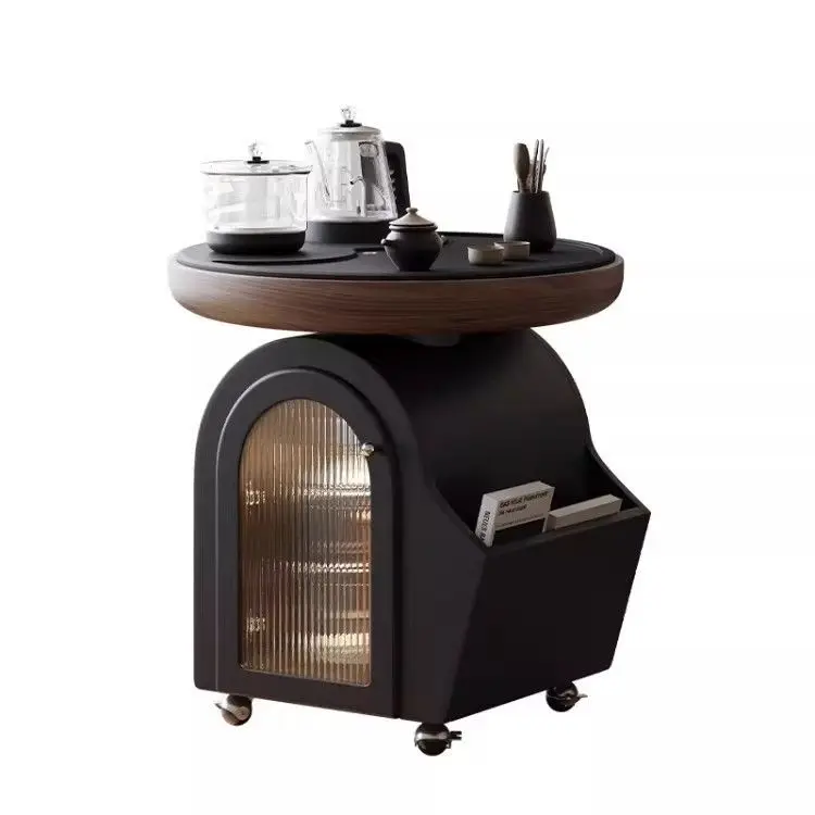 Movable tea table tea cabinet mobile wheeled kettle tea set