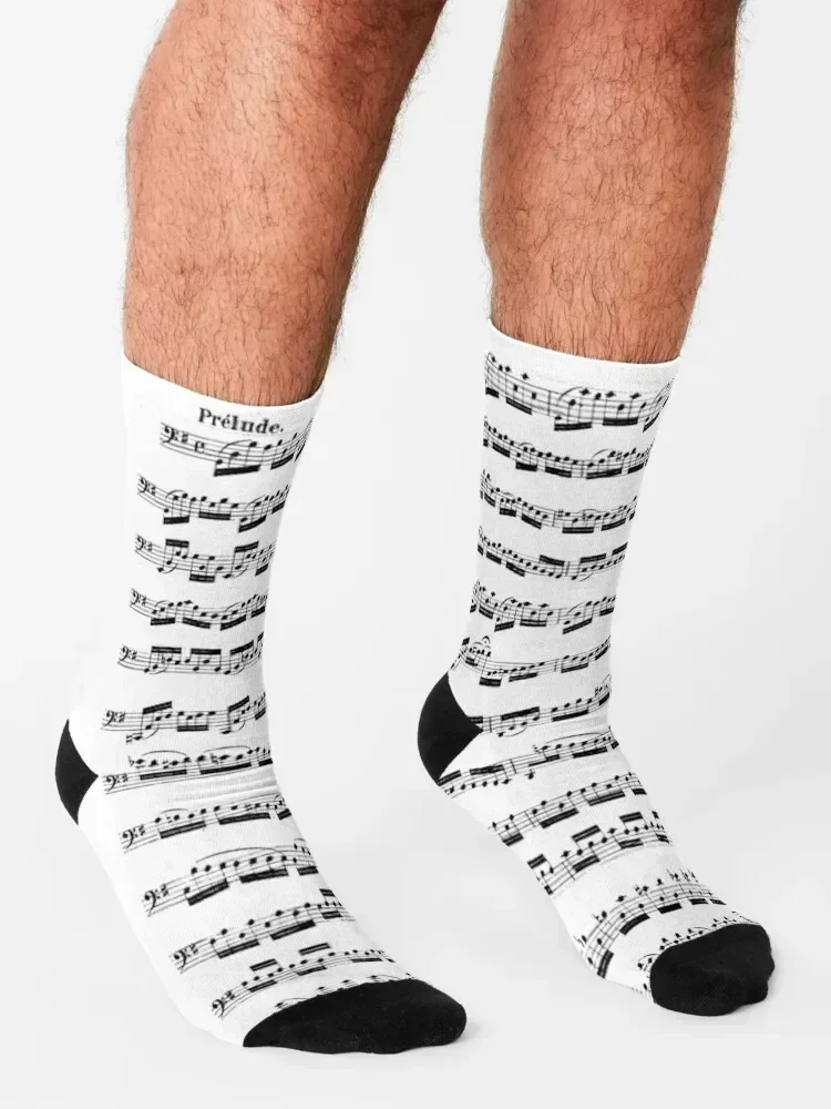 Bach Cello Suite I Prelude Socks winter thermal floral gifts Stockings Woman Socks Men's