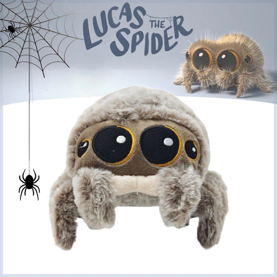 Stuffed Soft Animals Plushies Spider Toy Black Little Lucas Simulated Pillow Doll Anime Game Room Pillow Decora Kid Gift