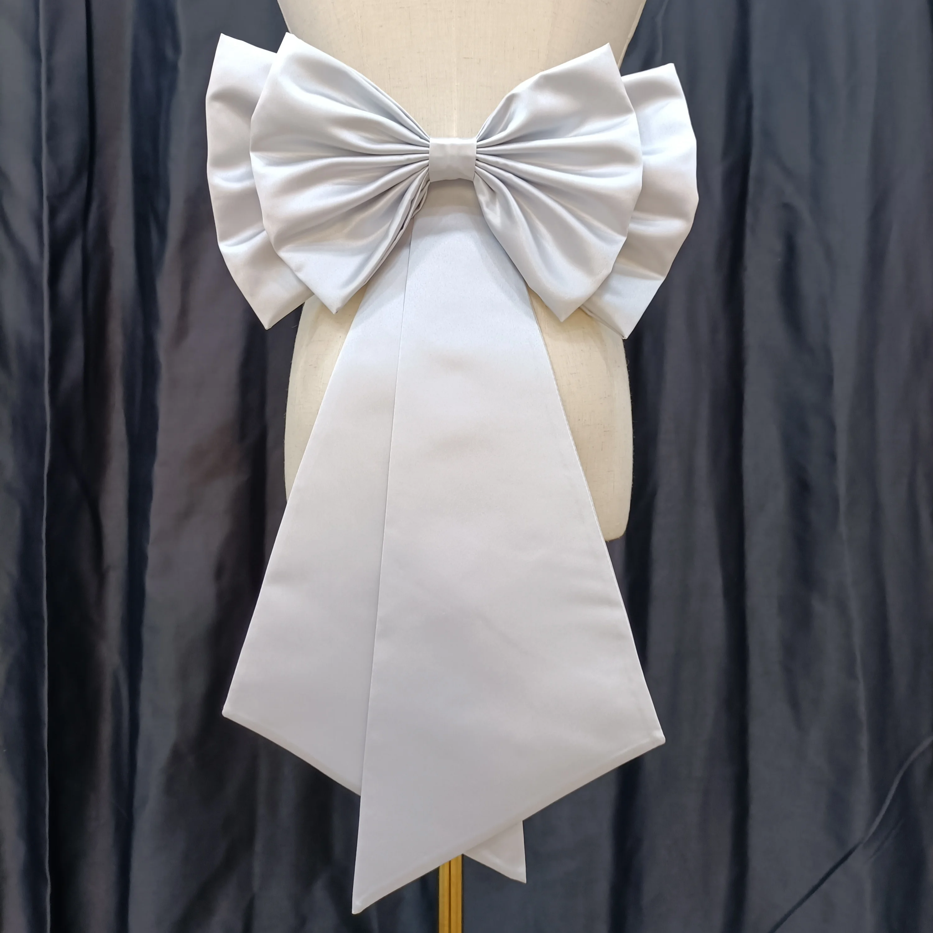 Colorful satin bow detachable wedding satin bow accessory