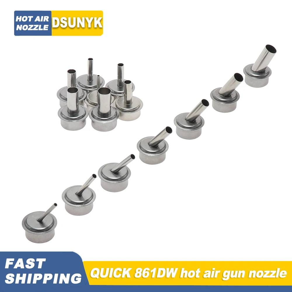 Dysza ukośna do gorącej wiatrówki Dysza zgięta pod kątem 45 stopni BGA Dysza prosta do gorącej wiatrówki do stacji lutowniczej QUICK 861DW 712 TR1300