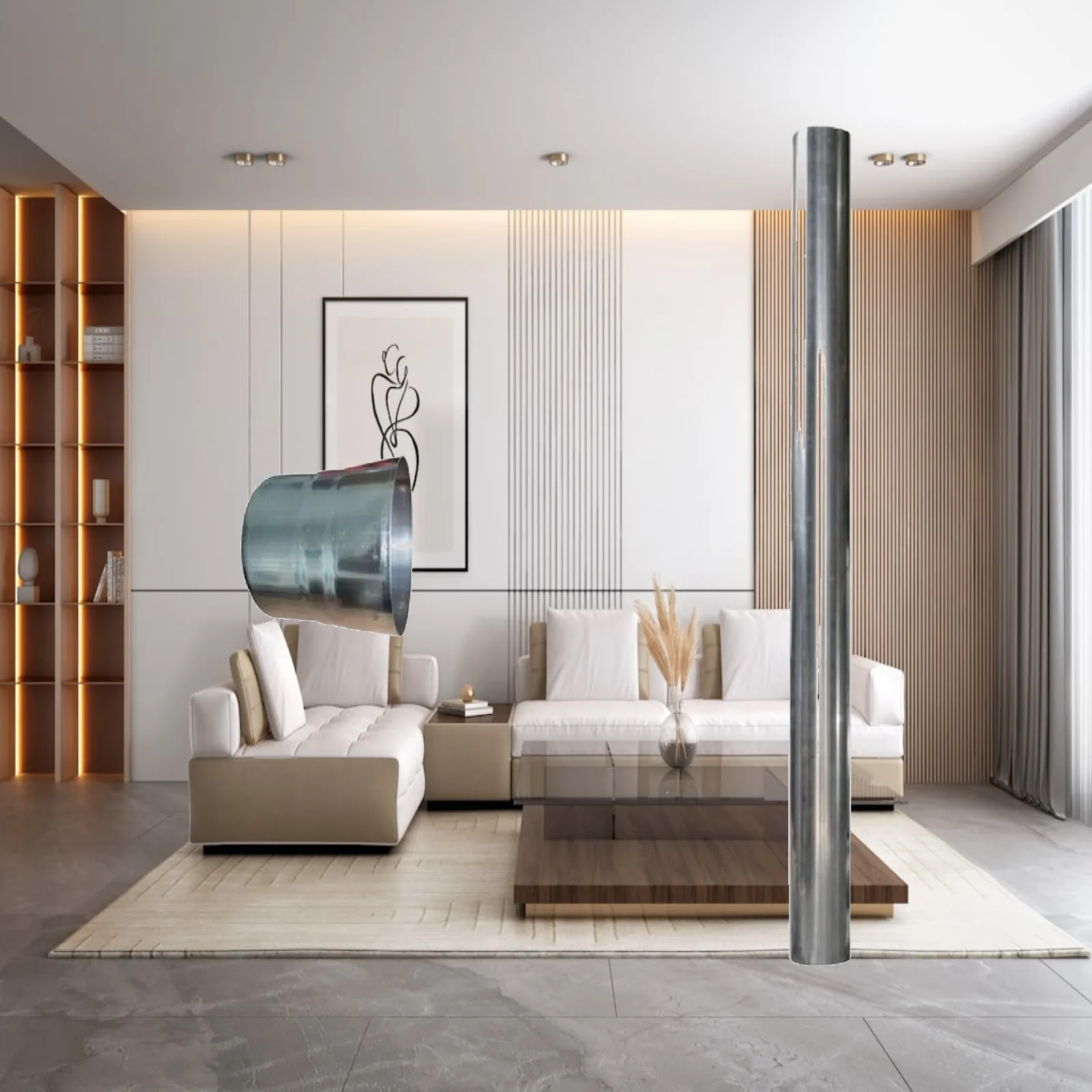 Stainless Steel Flue Pipe with Straight Connector Sturdy Wood Combustion Heating Unit Exhaust Pipe Low Maintenance Easy to Clean