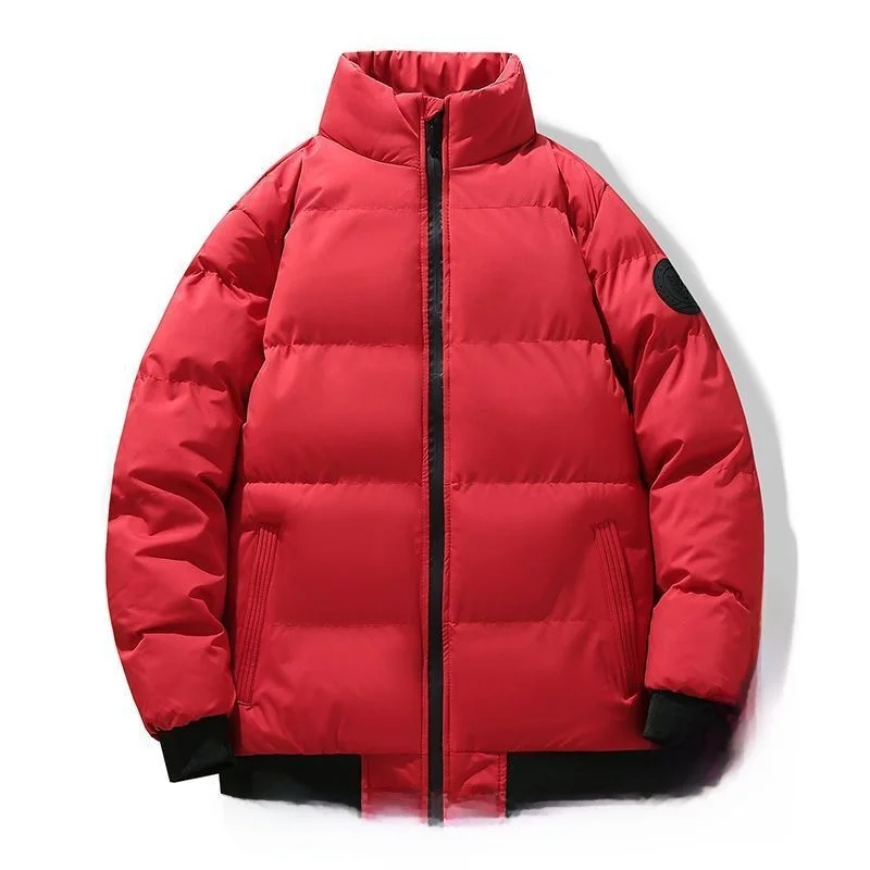 

Новинка 2025 года, мужская хлопковая куртка Thiened, повседневная зимняя верхняя одежда, теплая универсальная верхняя одежда с воротником-стойкой и узлом