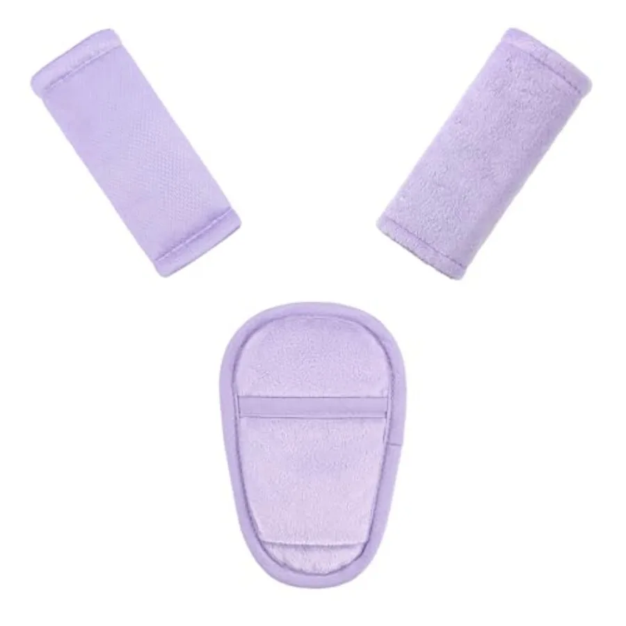 

SWESEN Baby Car Seat Strap Covers, 3 Piece Soft Car Seat Strap Shoulder Pads for Baby Girls Boys, Double-Sided Use carseat Stra
