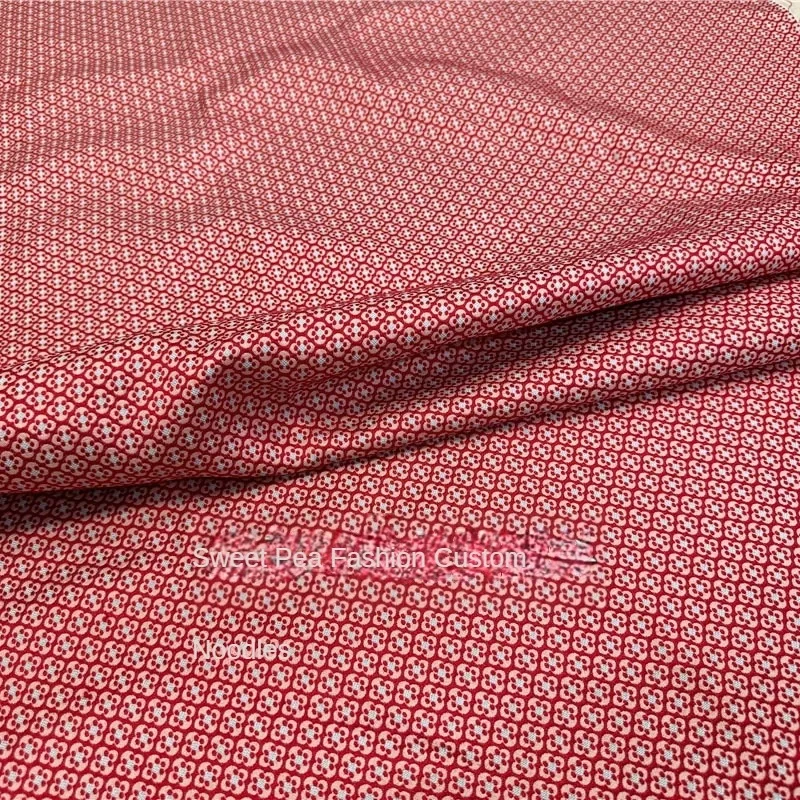 Yarn Dyed Jacquard Fabric Red Brocade Dress Jacket Clothing Designer Apparel Sewing Wholesale Cloth for By Meter Diy Material