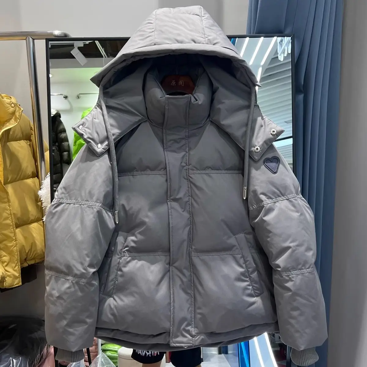 Abrigo de plumón de algodón para niñas, Chaqueta corta holgada, Retro, versión coreana, Y2K, invierno, 2024