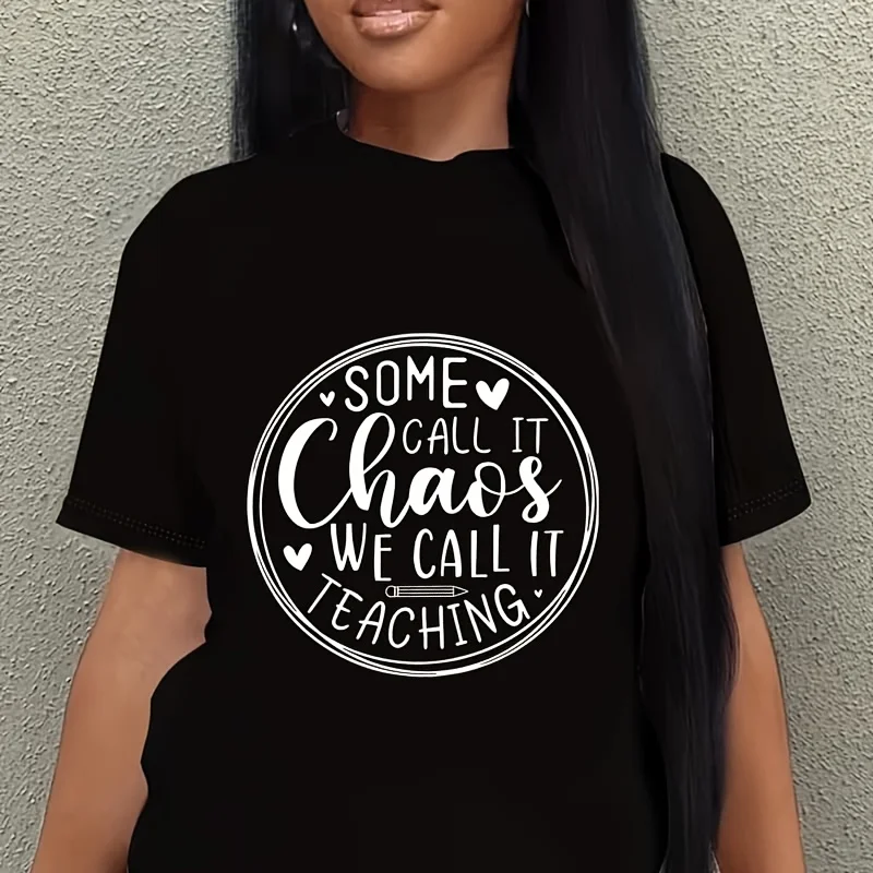 Some Call It Chaos We Call It Teaching Women's Plus Size T-Shirt 100% Cotton 220g
