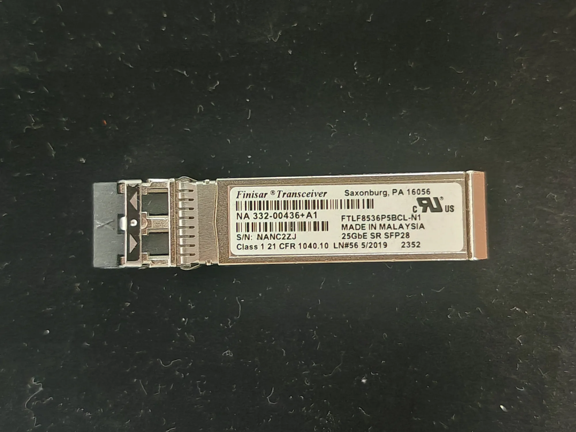 NetApp 25G SFP Transceiver 332-00436+A1 FTLF8536P5BCL-N1 25GB SR SFP28