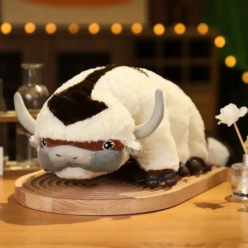 

Kawaii аниме Plushie Appa Bull Cow Animals плюшевые куклы игрушки для детей Рождественский подарок плюшевый аватар Aang The Last Airbender