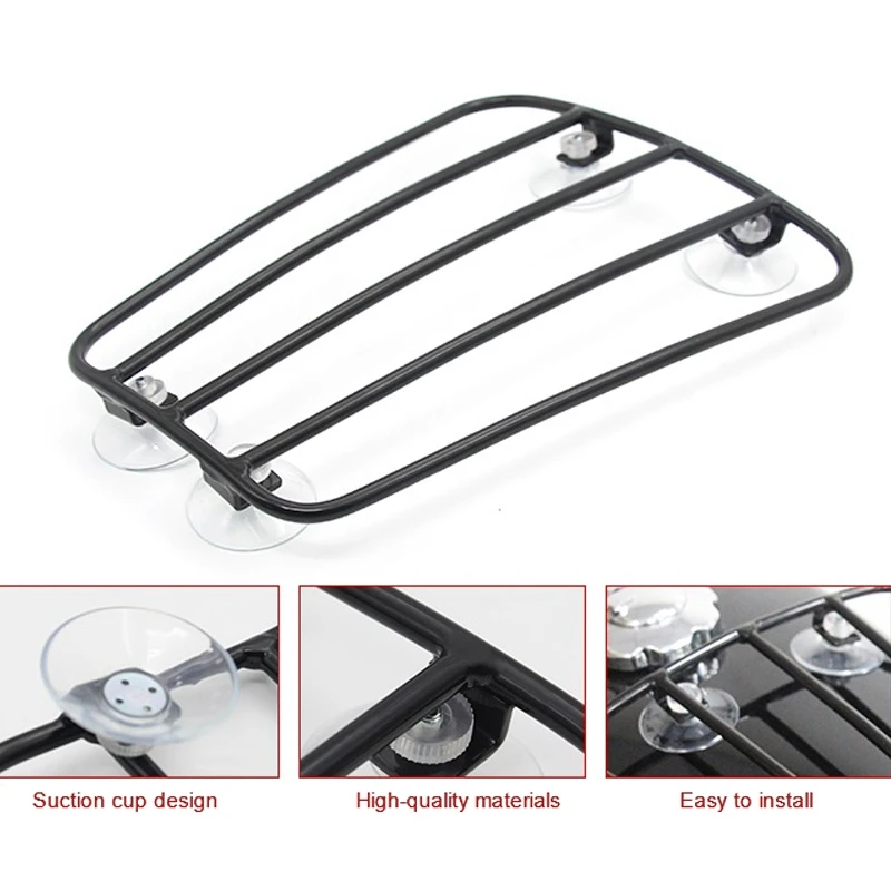 Motorcycle Oil Fuel Tank Luggage Shelf Rack Steel Rear Fender Rack Luggage Bracket With Sucker