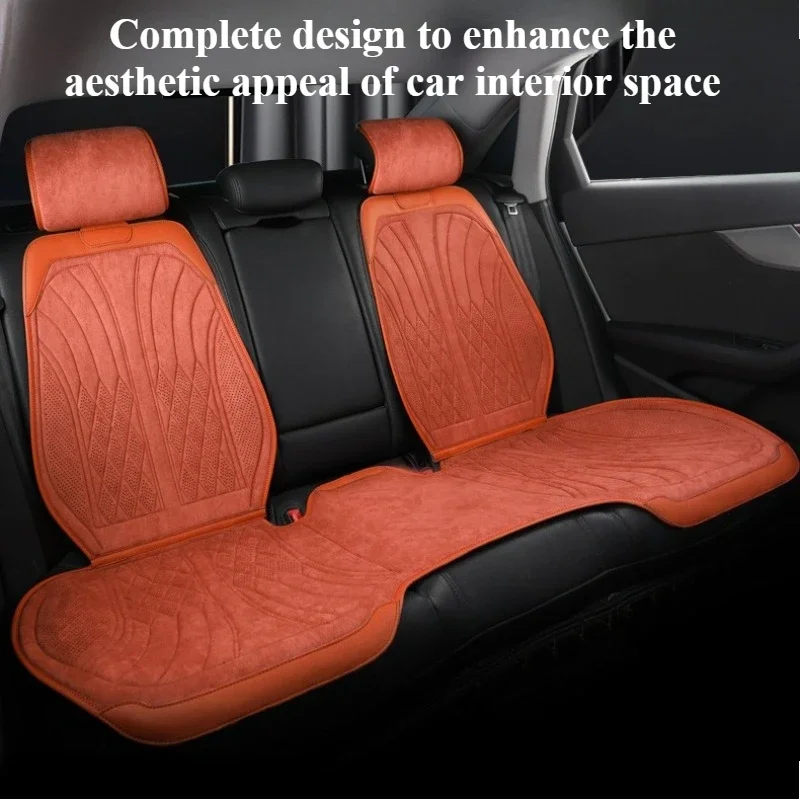 Luxury Suede Leather Car Seat Protection Mat Four Season Universal Car Seat Covers Full Set Seats Accessories Car Seat Cushion