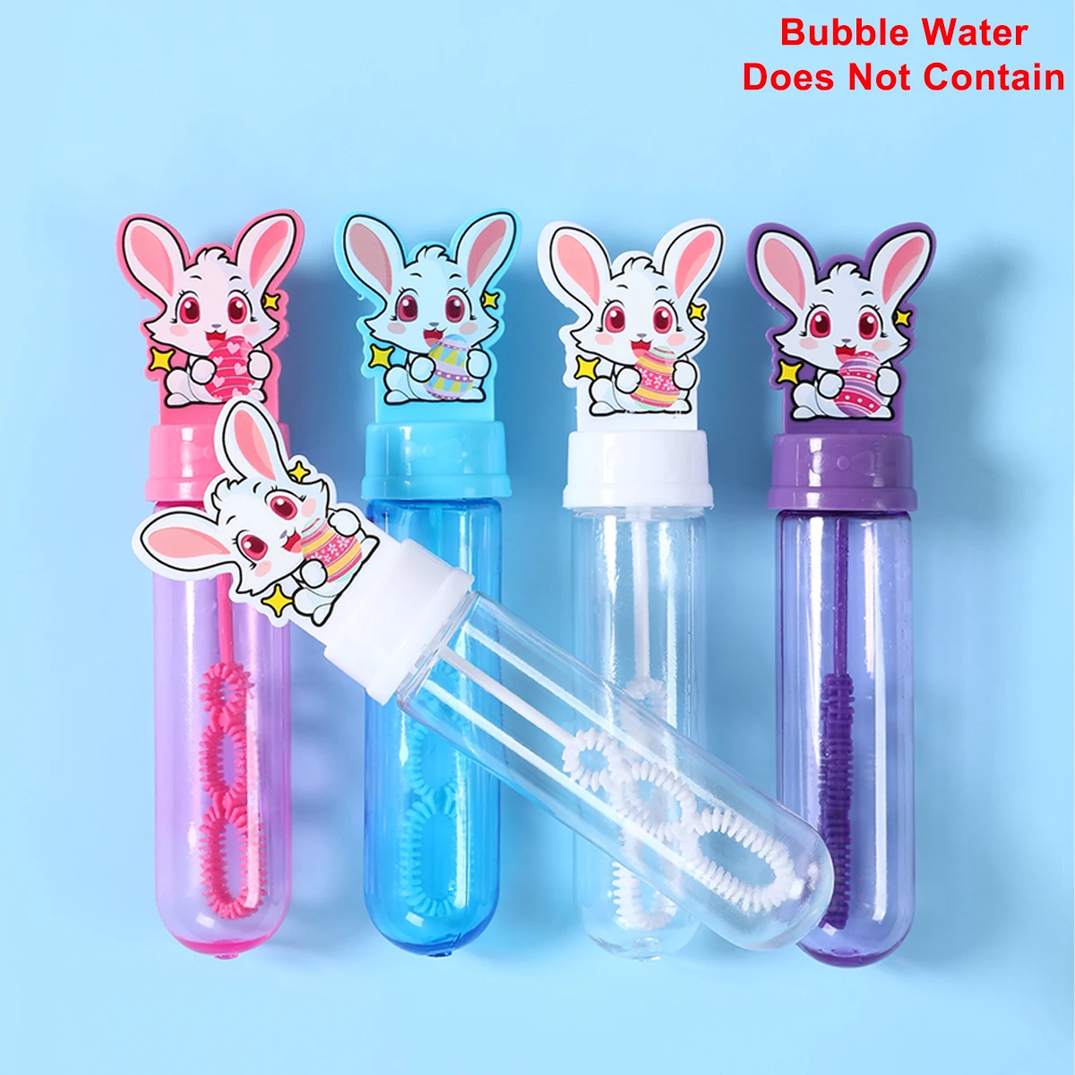 10pcs Easter Rabbit Plastic Bubble Tubes Cute Bunny Bubble Soap Bottle Easter Party Decor 2025 Birthday Gifts Baby Shower Favors