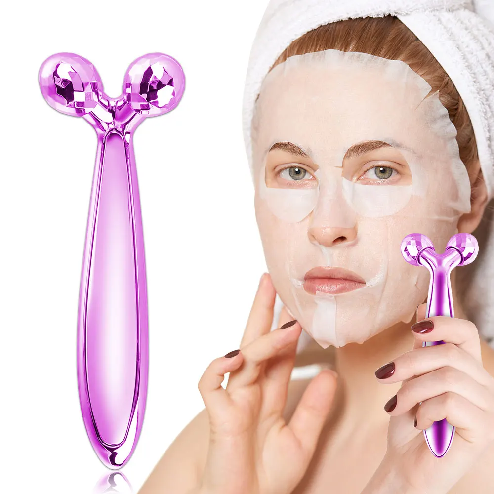 Face Massager Lift Face 3D Roller Massager Thin Body Massage Tool Y Shape Massagers Skin Care Tools Neck Massager 360 Rotate