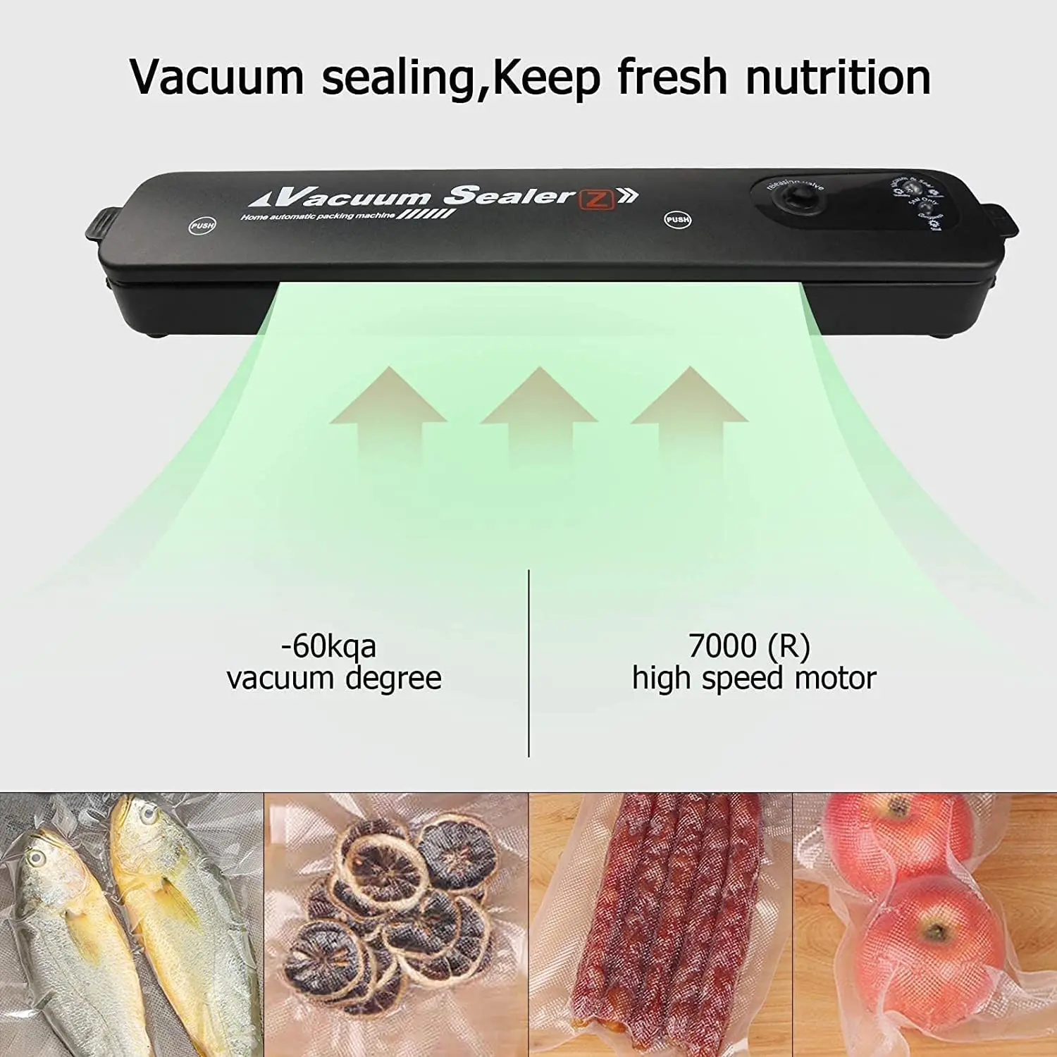 MiJia Automatic Food Vacuum Machine Commercial Household Sealing Packaging Machine Food Preservation Vacuum Sealer Kitchen Tool