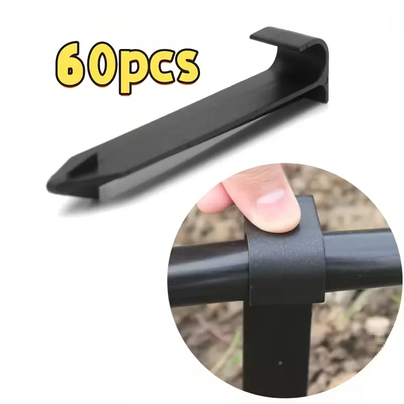 60Pcs Garden Hose Stand Fixing Rods Water Pipe Support Stakes for 1/2 Inch & 16mm Tube Drip Irrigation Holder Accessories