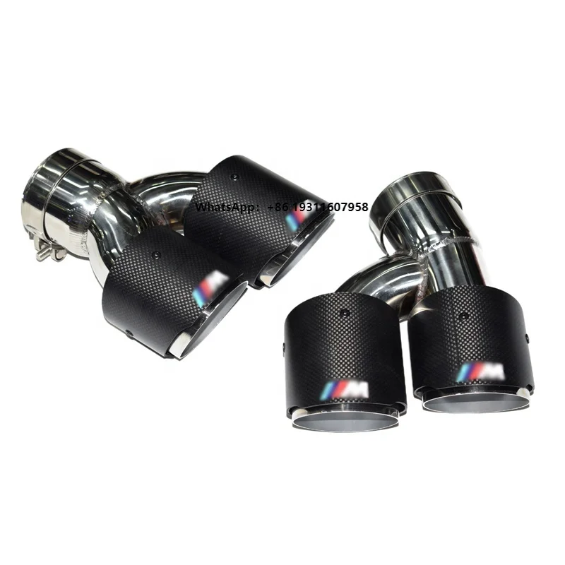 

Exhaust Pipe Muffler M Tip Exhaust Head Carbon Fiber for 5 Series Tailpipe 18-23 G30 G31 Exhaust Tip Modification Quad