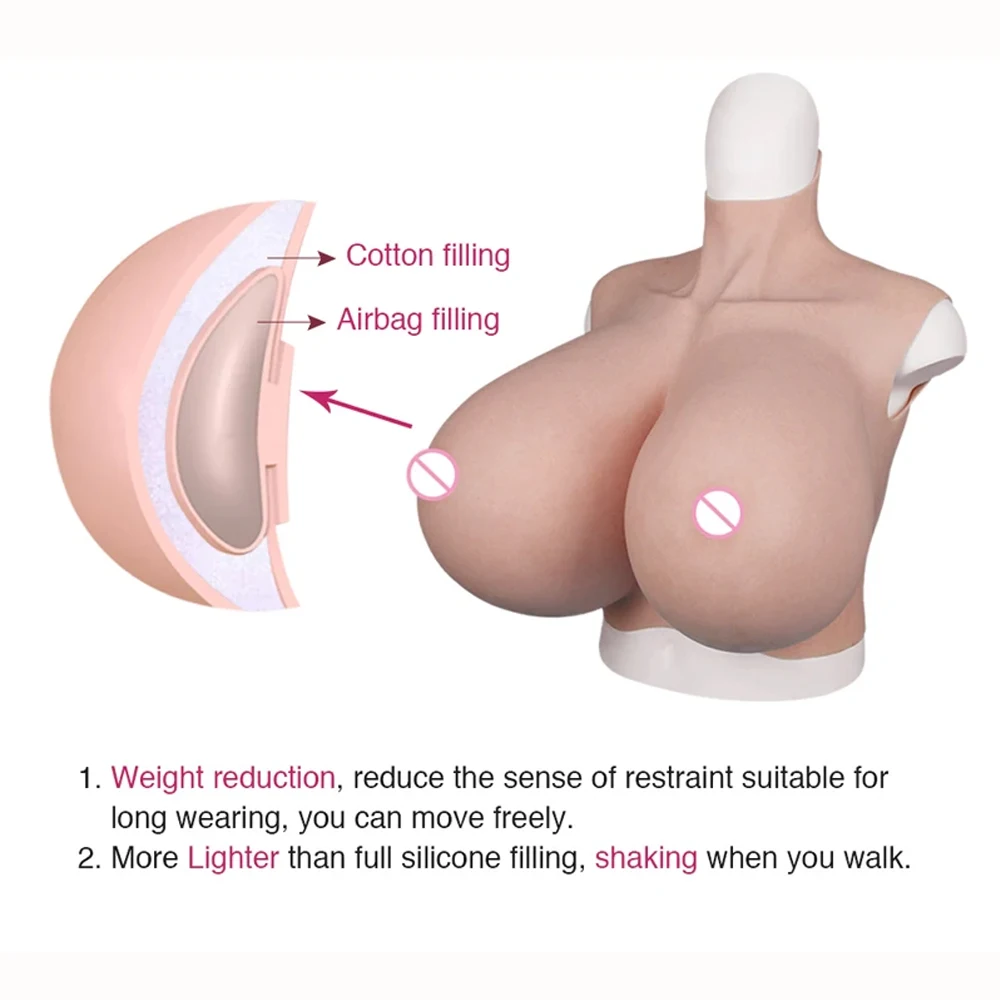 Sissy Huge Fake Boobs Z Cup Sexy Silicone Breast Forms for Crossdresser Transgender Drag Queen Breastplates Crossdress Shemale