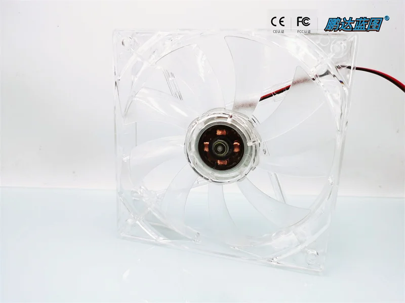 New Mute 12025 12cm Luminous Led Transparent 24V 12V 5V Oil Bearing Chassis Cooling Fan 120*120*25MM