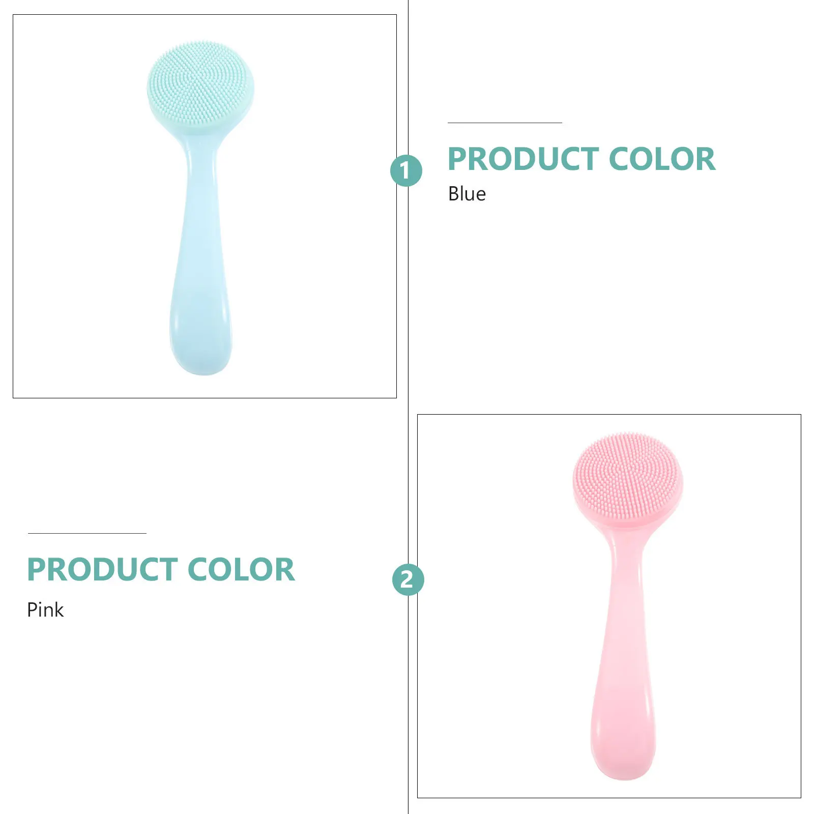 2 قطعة سيليكون الوجه الغسيل لطيف قابلة لإعادة الاستخدام فرشاة تنظيف الوجه للبشرة الحساسة التنظيف العميق مقشر أداة #5