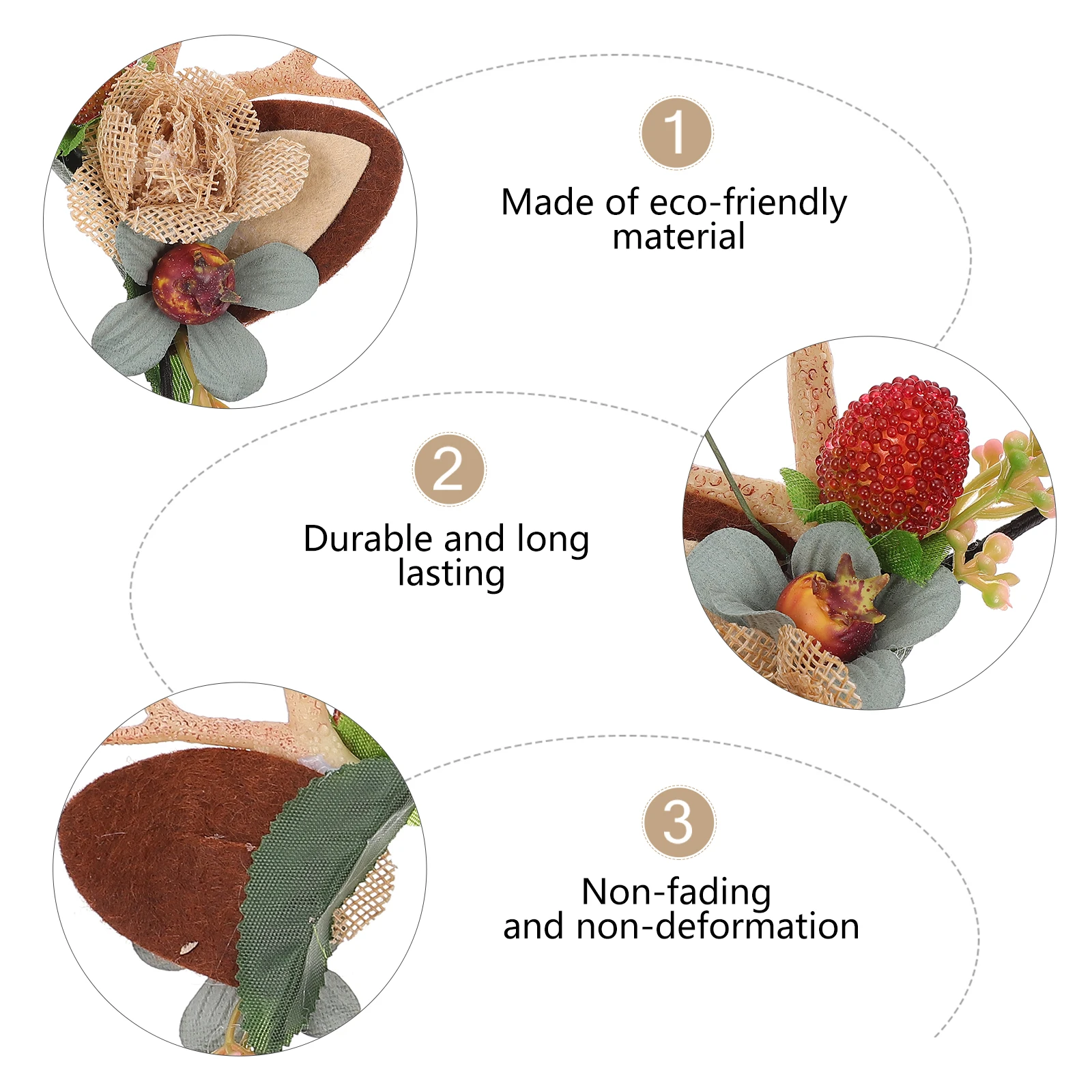 

1pc Christmas Antler Hairband Party Headdress Unique Xmas Decor Handmade Horns Hair Accessories Costume Photo Prop Festival