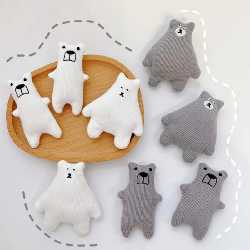 10pcs/lot New Spring Cartoon Fabric Fat Bear Thin Bear Patches DIY Cotton-filled Accessories Children\'s Clothing Bags Decoration