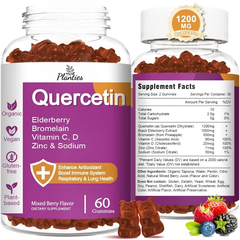 

Кварцетин — Кварцетин в сочетании с бромеляном, цинком и витамином С — Кварцетин, используемый для поддержки иммунной системы — без ГМО