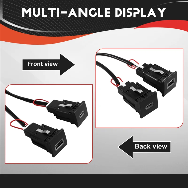 

Car Charger Socket USB Power Adapter QC3.0 USB PD Charger Interface Socket For VW Golf 6 Jetta 5 MK5 Scirocco 06-12