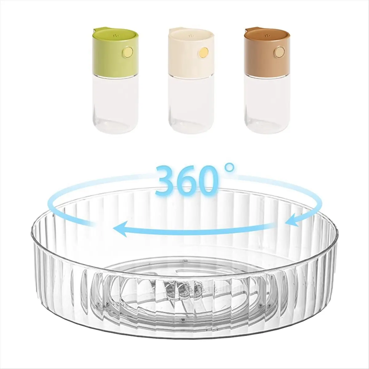 Rotating kitchen rack, cosmetic storage box, countertop seasoning box Plastic Rotating kitchen rack