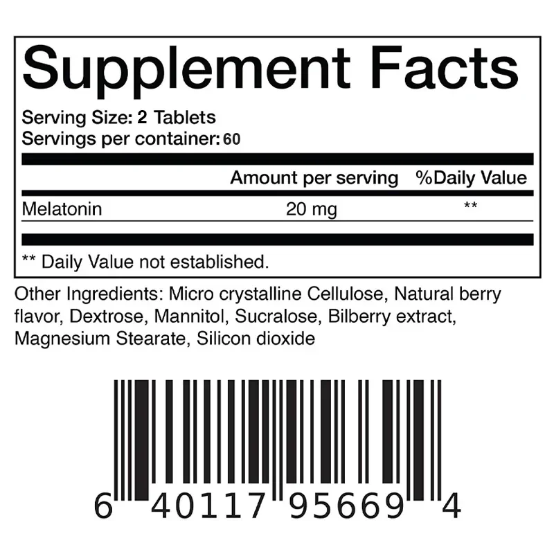 Melatonin Capsules - Sleep Dietary Supplement, to Promote Sleep Quality, Help Deep Sleep