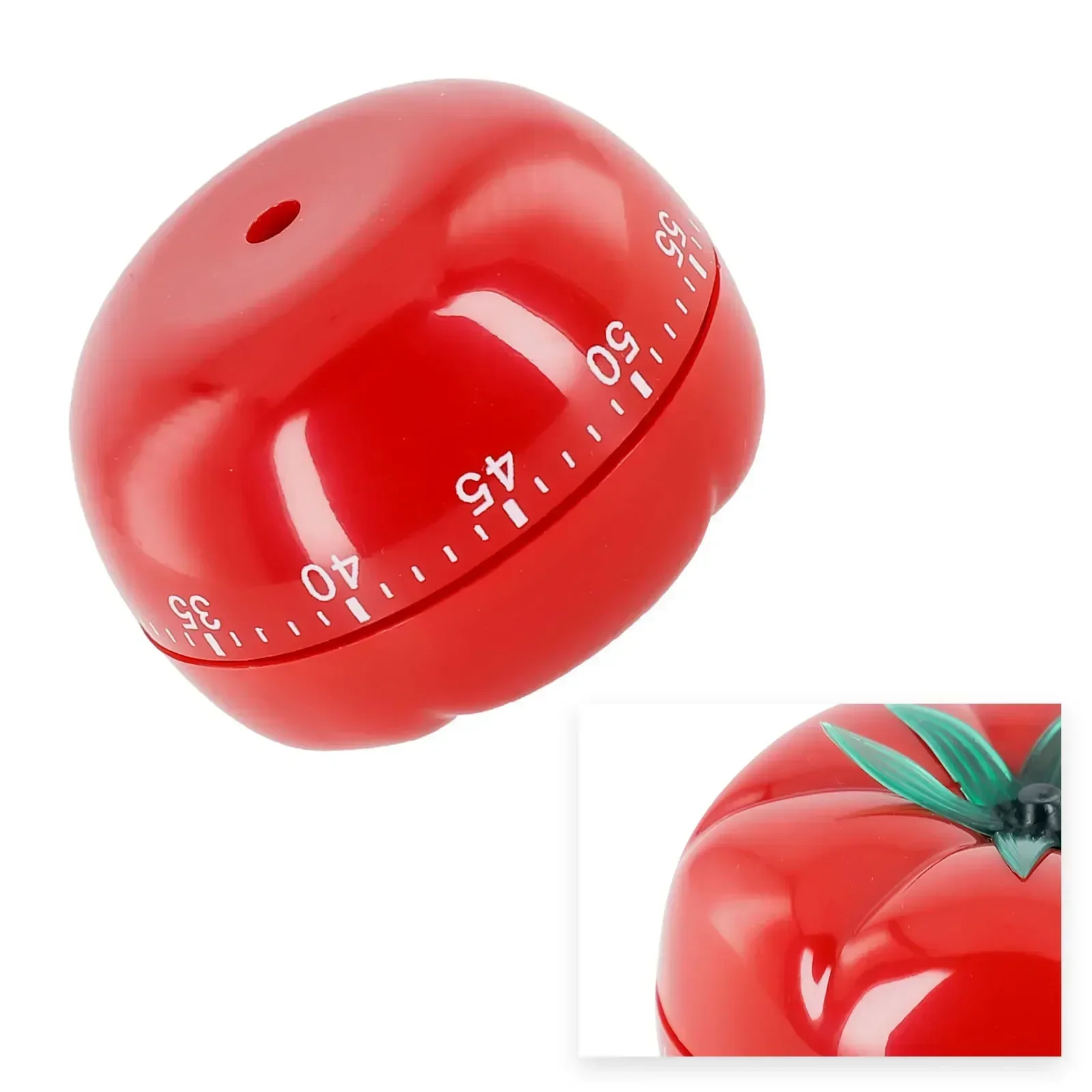 Mechanical Tomato Timer  60 Minute Countdown Range  Chained Reminder System  ABS Material Perfect for Home  Kitchen  School  GYM