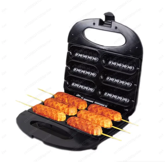 Hot Dog Machine 220V European Standard, Household Breakfast Barbecue Machine, Sandwich Electric Cake Pan Integrated