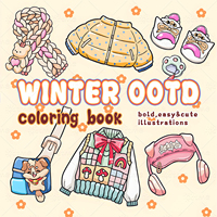 WINTER Bold-easy Patterns Coloring Book for Adults Cute Drawing Book Perfect Gift for Party and Birthday