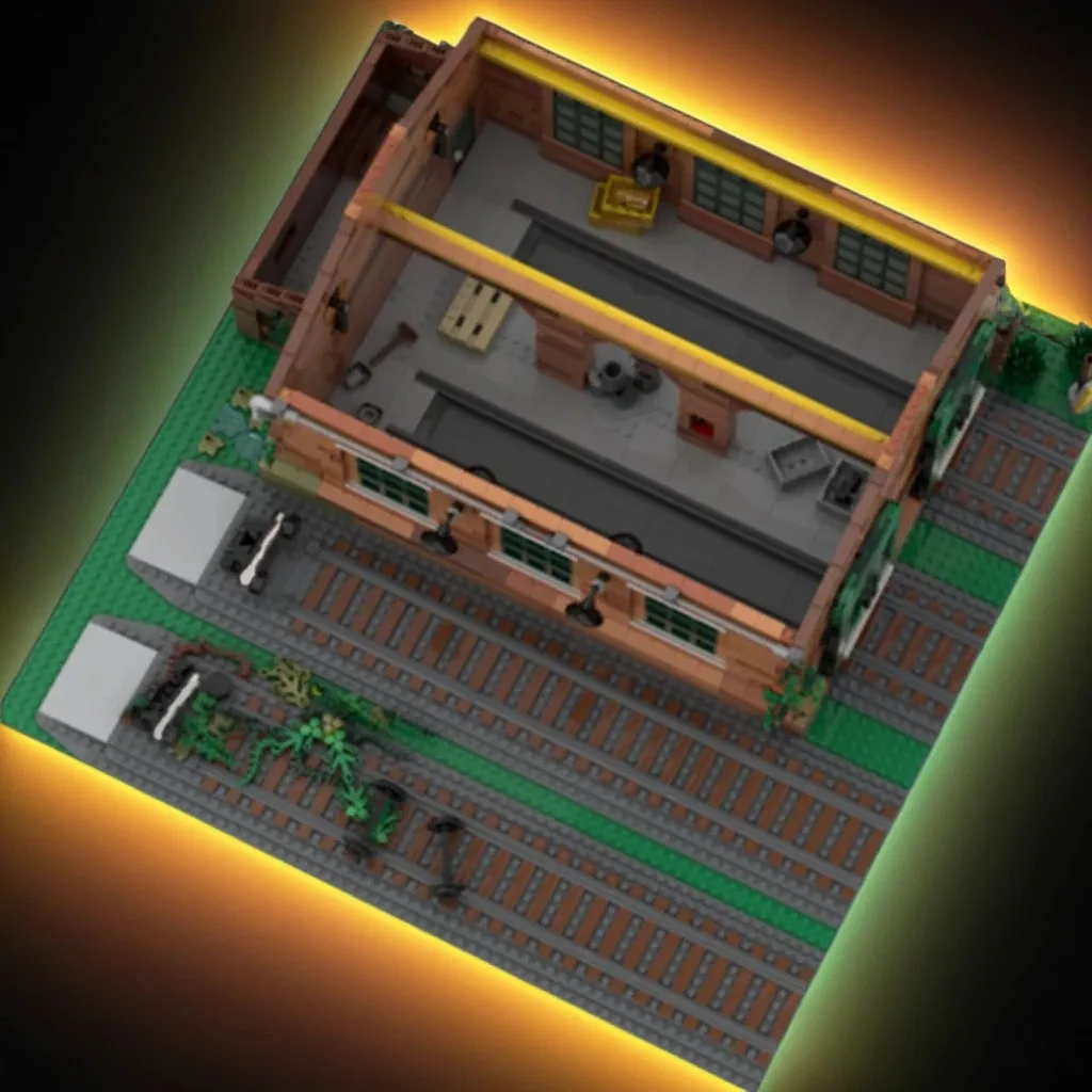 2585 elementów MOC Niezmontowany budyń kolejowy Klocki Konstrukcyjne Kolekcjonerski Model dla Dzieci Zabawka Konstrukcyjna Prezent na Boże Narodzenie