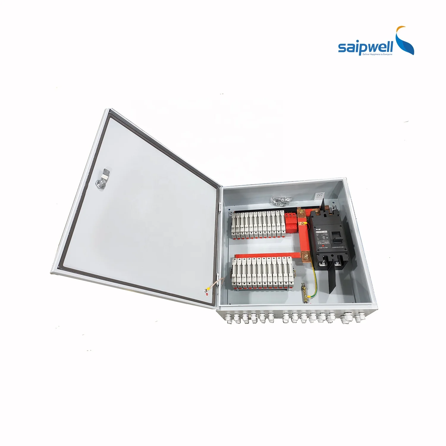 Steel PV combiner box 1000v SAIPWELL high quality SP-PV electrical distribution  for solar energy systems