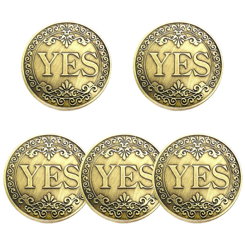 5PCS Yes No Challenge Decision Making Flipping Coin Lucky Guess Fidget Toys For ADHD And Anxiety Juegos Antiestres Y Ansiedad