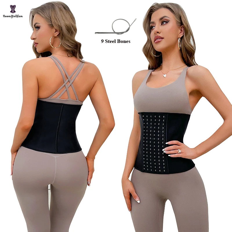 6 Hook And Eye Extender  Height 29.5CM 9 Spiral Steel Boned Underbust Corset For Women Tummy Control  Shaper