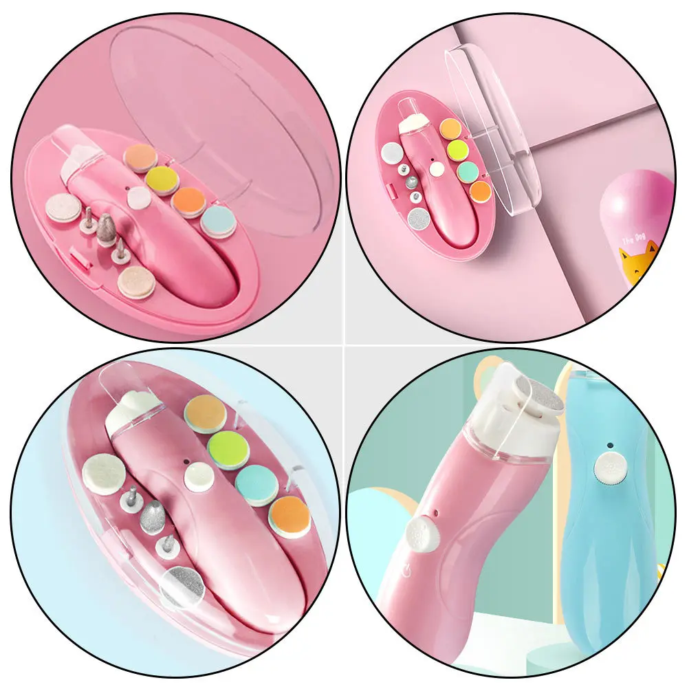 1 Juego de lima de uñas eléctrica profesional, juego de manicura portátil con carga USB para embellecer las uñas, Kit de herramientas de manicura eléctrica