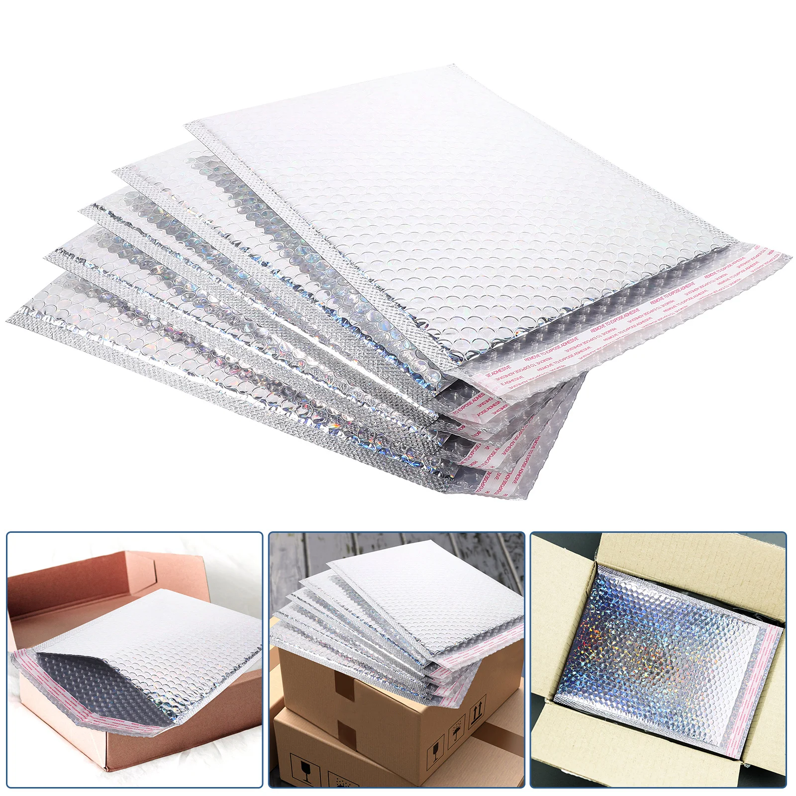 5 шт., пузырчатые упаковочные пакеты, самоклеящиеся амортизирующие почтовые пакеты для одежды, мягкие конверты для хранения