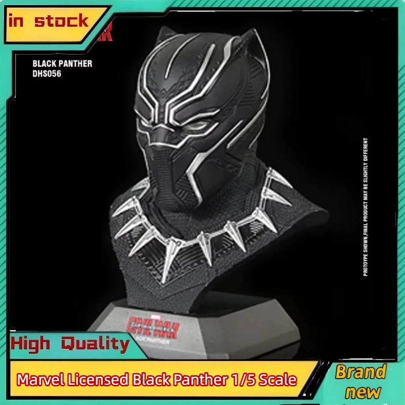 

10cm High Quality Marvel Licensed Black Panther 1/5 Scale Bust Statue Collectible Helmet Sculpture Avengers Civil War