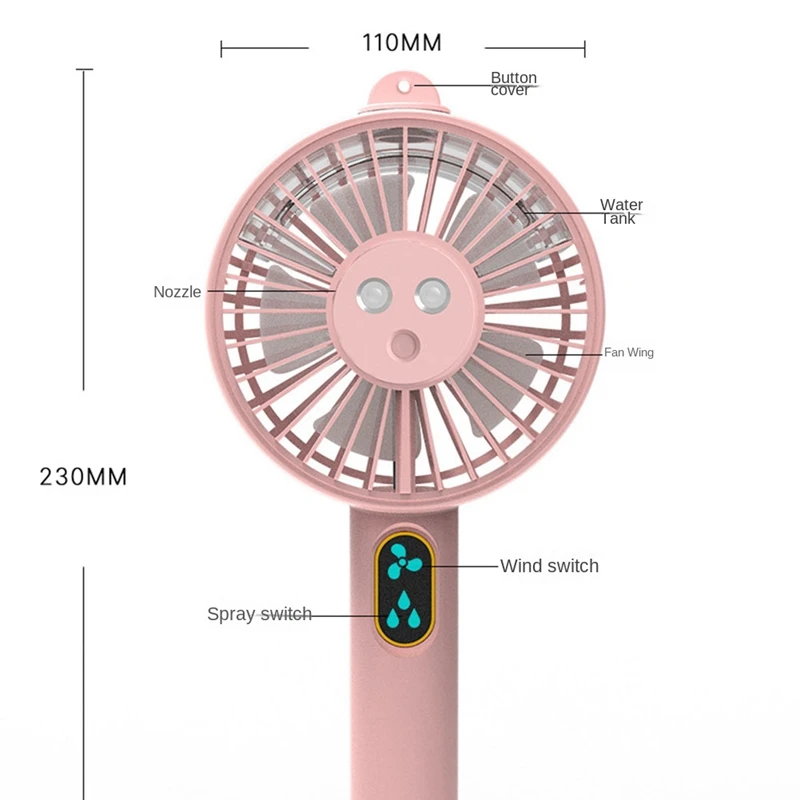 جهاز تبريد الماء المحمول ، مروحة صغيرة USB ، بخاخ للوجه ، بخار للتبريد