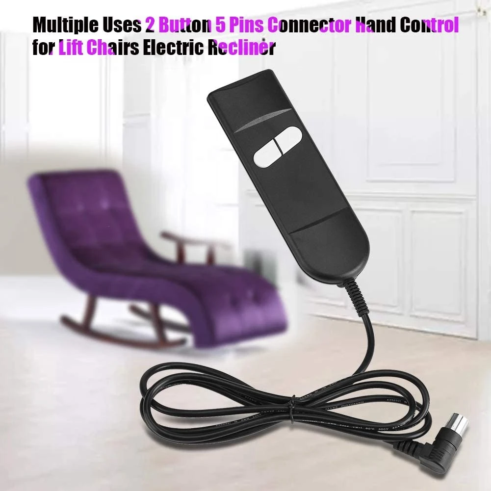 

[NEW!A93G】 Electric Recliner Chairs Controller 2 Button 5 Pins Hand Switch For Home Appliance Adjustable Bed Lift Chairs Recline
