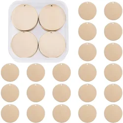 30 Pack Stamping Blanks Brass Blank Pendants for Bracelet Earring Pendant Charms Dog Tags - 0.98