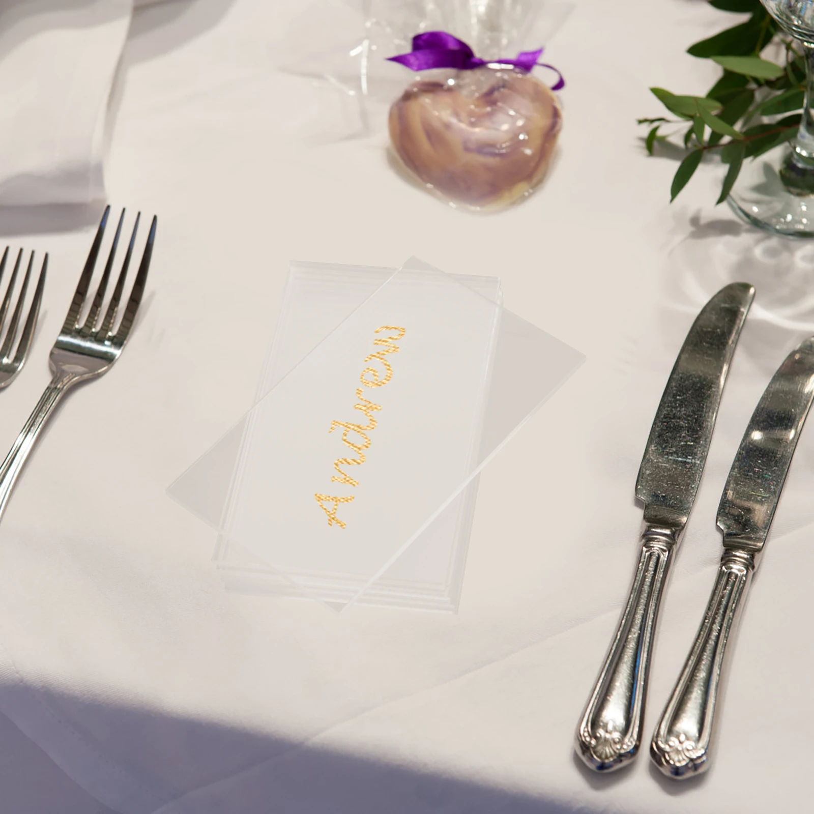 

40 Pcs Acrylic Place Cards Wedding Transparent Table Name Cards Banquet Reception Seating Chart Display Blank for