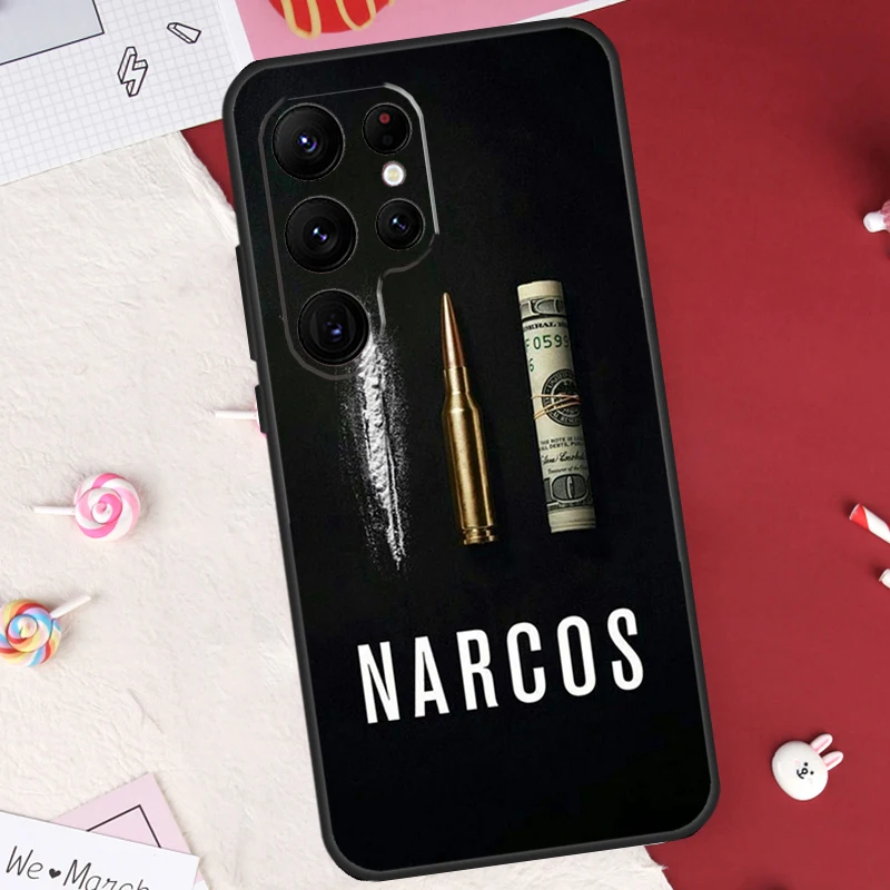 Plata O Plomo Narcos Pablo Escobar Phone Case For Samsung Galaxy S23 Ultra S21 S22 Plus S20 FE S9 S10 Note 10 20 Ultra Cover