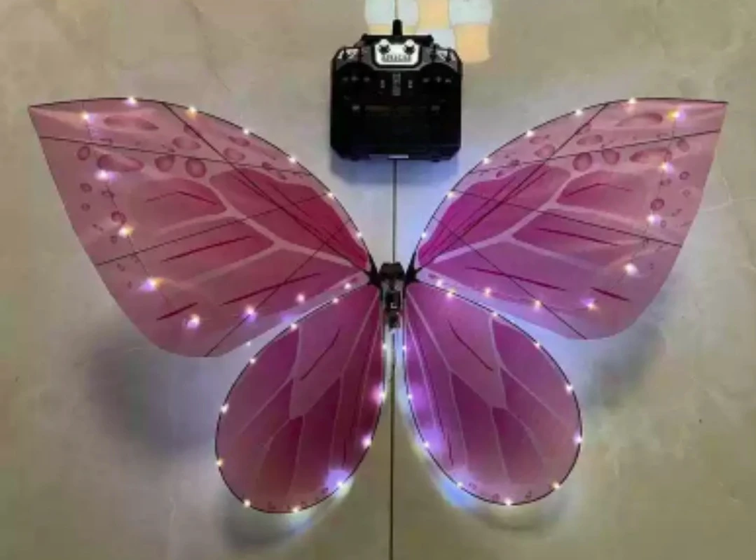 RC Bionic Fluttering Butterfly Flyer Glass Wing Remote Control Flying Toy