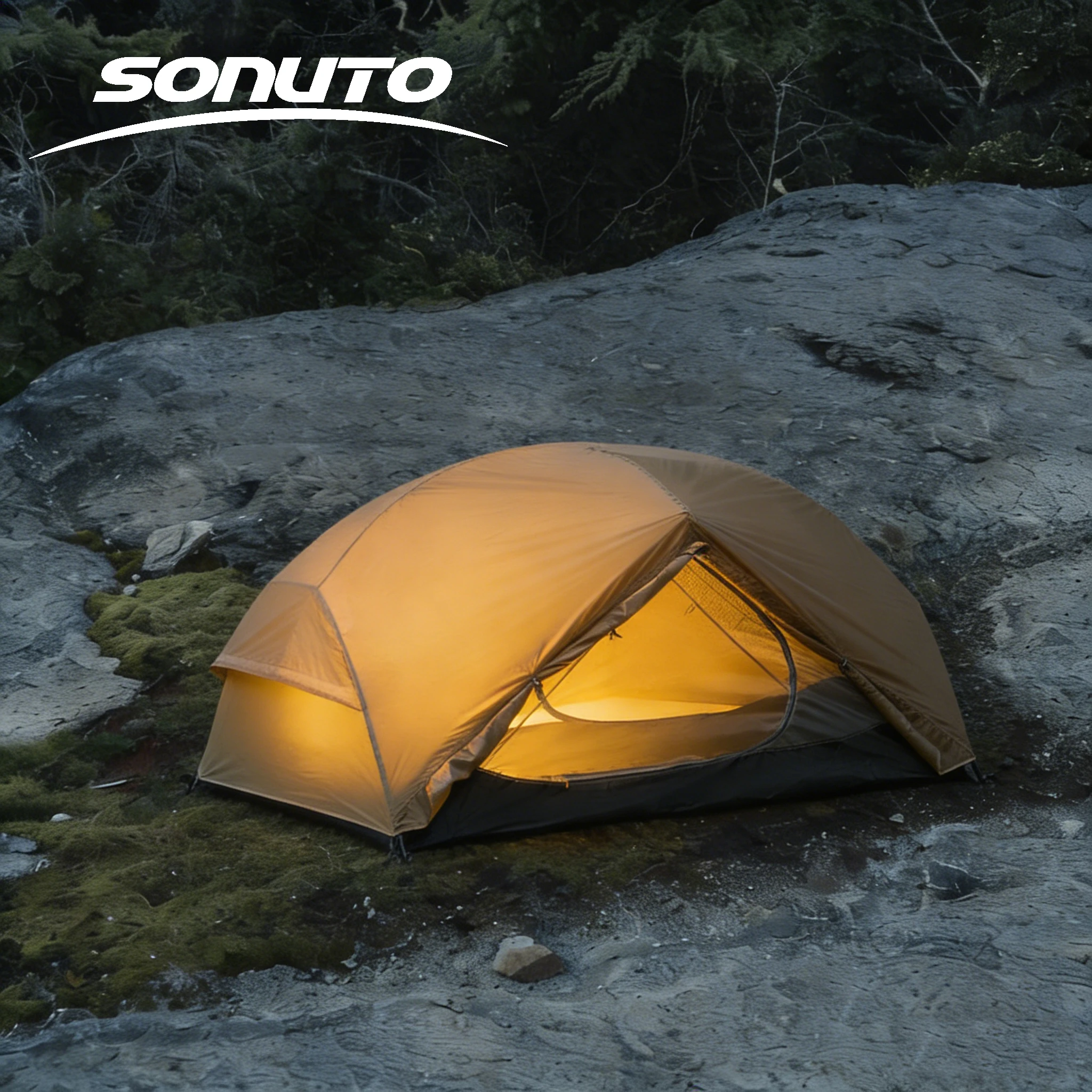 

Sonuto 2 кг Сверхлегкая туристическая палатка из алюминиевого сплава, водонепроницаемая ветрозащитная походная палатка для походов на открытом воздухе, кемпинга, путешествий