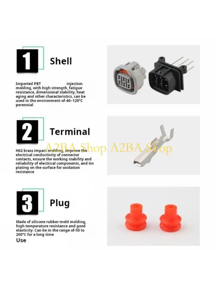 A2BA Multifunctional Automotive Electrical Connector Heat Resistant Simple Setups